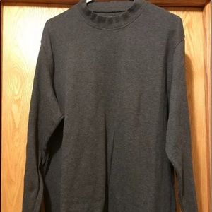 Croft & barrow Charcoal Gray 52 XL TALL Big stretchy Cotton Mock Turtleneck VGUC